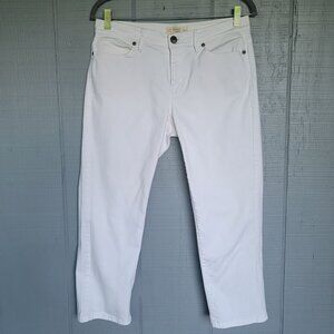 J. Jill Authentic Fit White Cropped Denim Jeans. Size 6